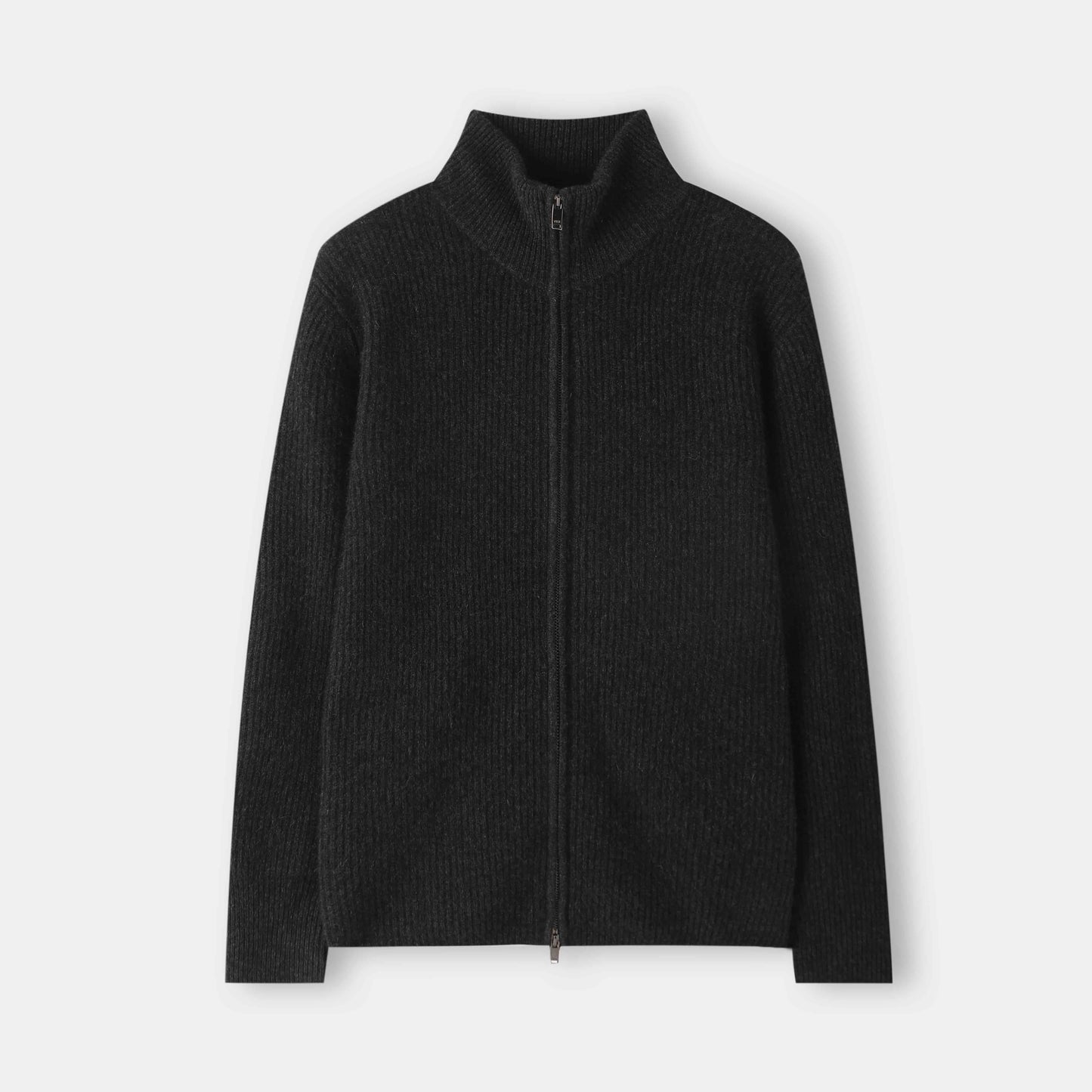 100% cashmere Fashionable warm double head zipper men's cashmere jacket